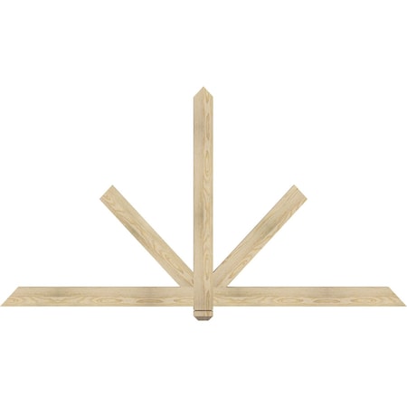 Ekena Millwork Kennewick Rough Sawn Timber Gable Bracket, Douglas Fir, 84"W x 45"H x 2"D x 4"F, 13/12 Pitch GBW084X45X0204KEN00RDF